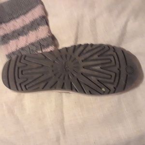 Sz. 7 UGG Crochet pink gray boots Make OFFER!